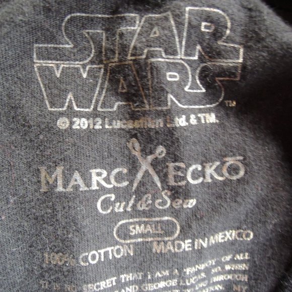 Marc Ecko Rare Black & White Beaded Star Wars Stormtrooper Tee S - Picture 6 of 6